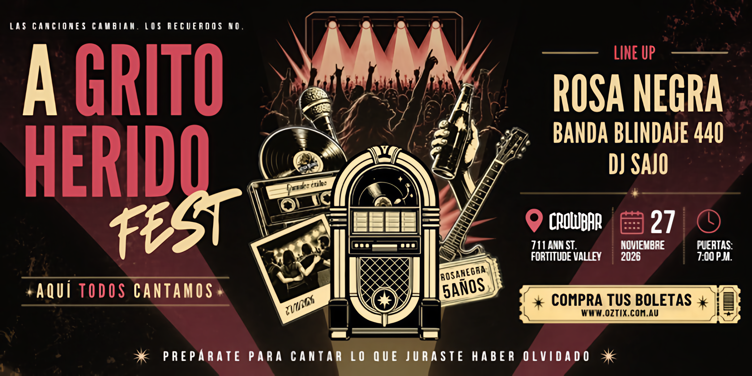 A Grito Herido Fest: The Songs Every Latino Knows, All in One Festival.