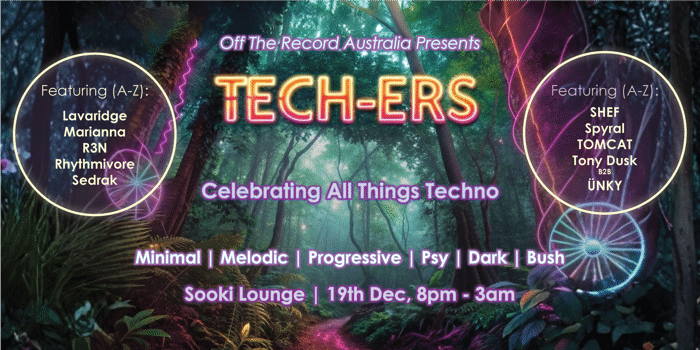 Off The Record Australia PRESENTS TECH-ERS