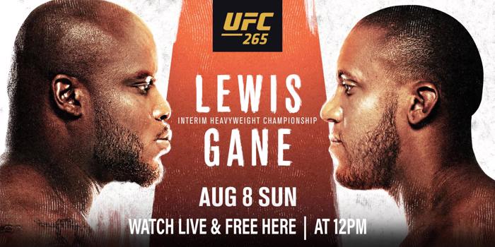 Ufc 265 Lewis Vs Gane Tickets At Commercial Hotel Nerang Qld On Sunday 8 August 2021