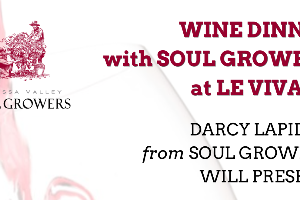 Soul Growers Wine Dinner