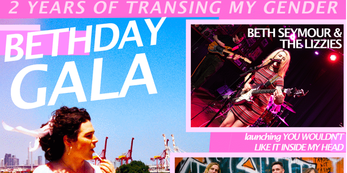 BETHDAY GALA: Beth Seymour & The Lizzies (album launch), Hormones (album launch), Self Talk + Elkie Kershaw