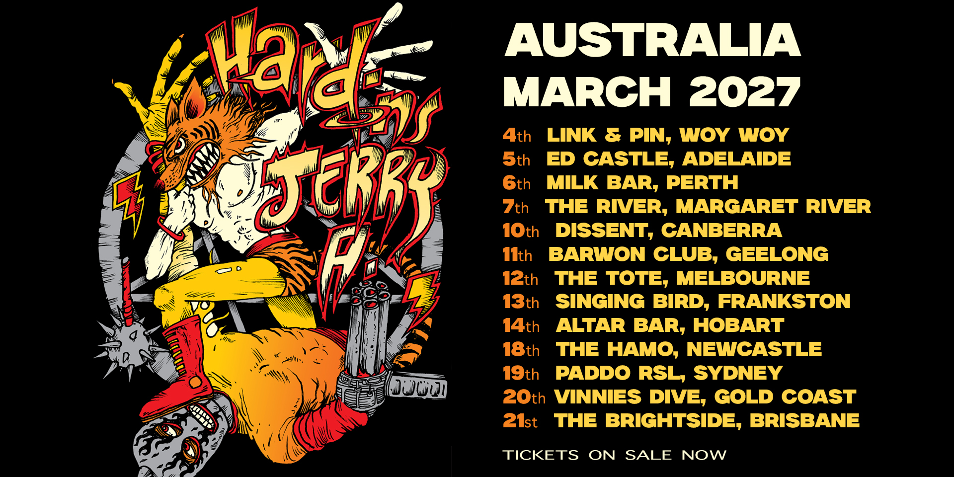 Hard-Ons with Jerry A - Australian Tour