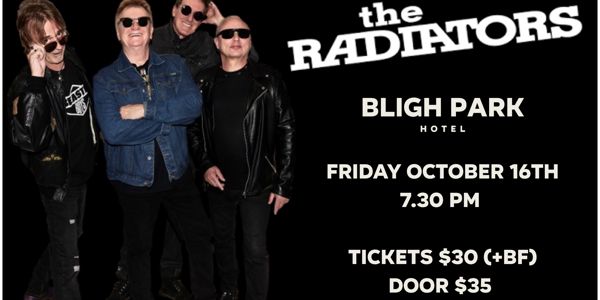 The Radiators live at Bligh Park Hotel - Concert poster