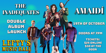 Amaidí & The Inadequates – Dual Album Launch at Lefty’s