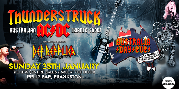 Thunderstruck and Def Repplica Aus Day Eve at The Pelly Bar