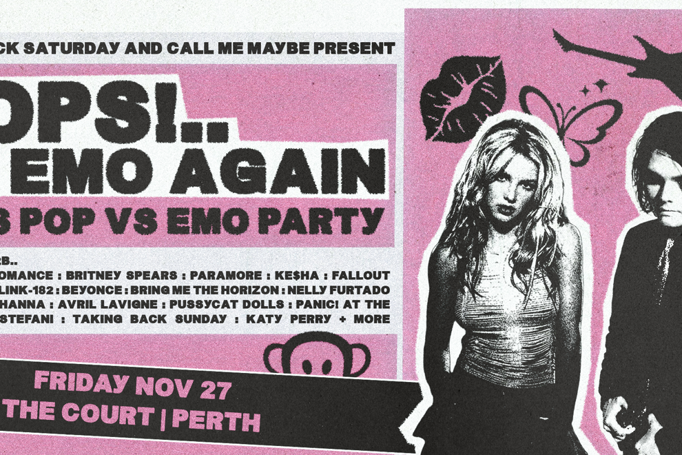 OOOPS!.. I'm Emo Again: 2000s Pop vs Emo Party - Perth