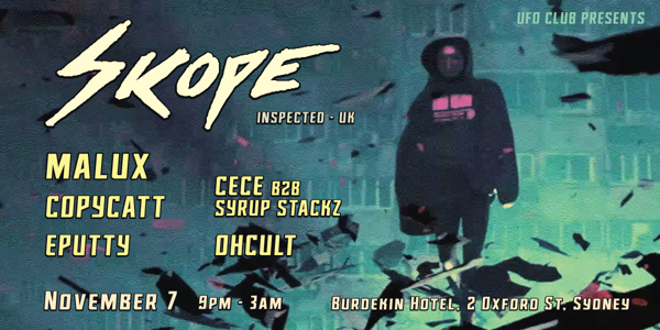 SKOPE / MALUX Sydney live at Burdekin Hotel - Concert poster