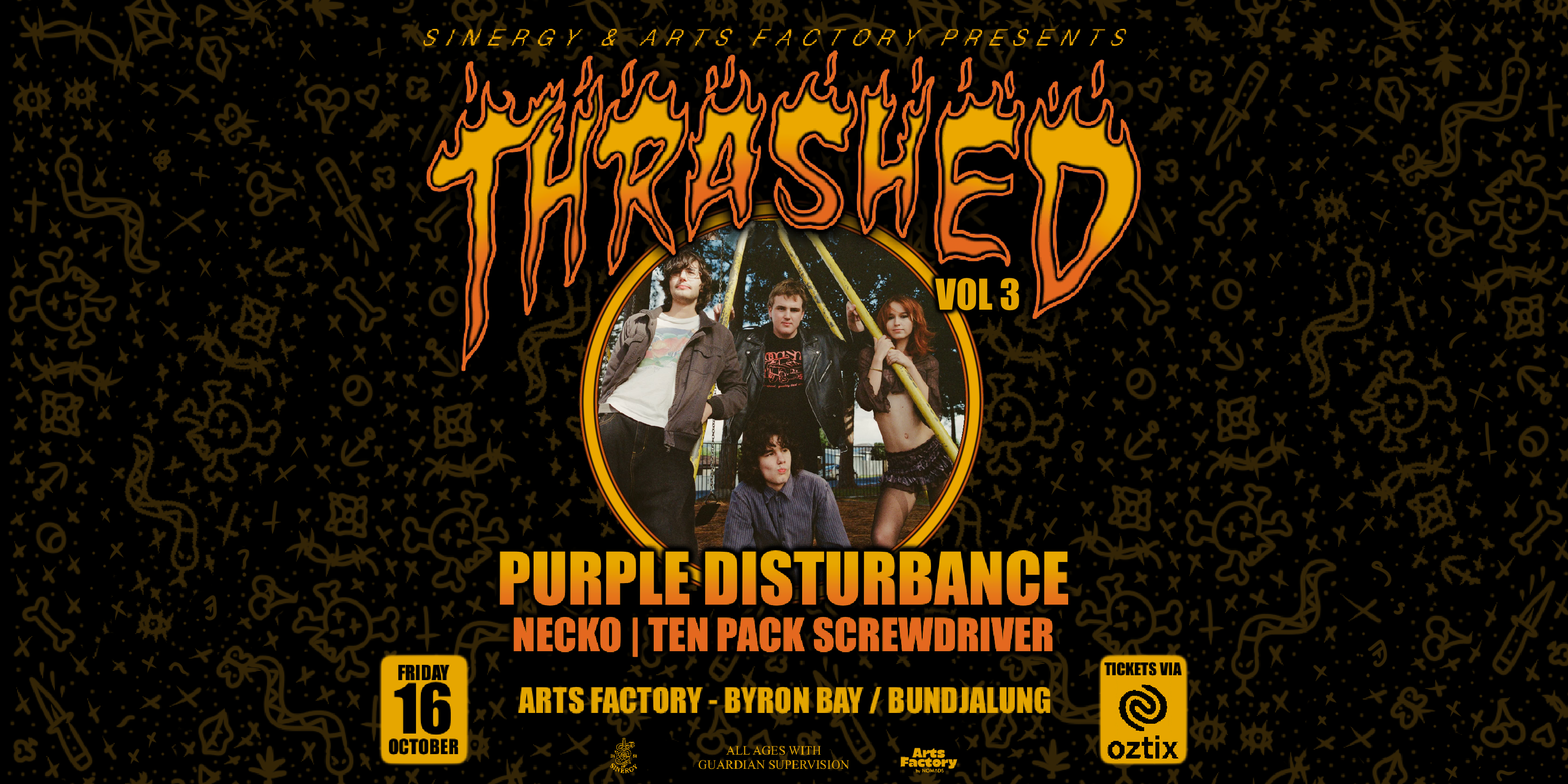 THRAHSED 03 ft. Purple Disturbance • Necko • Tenpack Screwdriver - Byron Bay