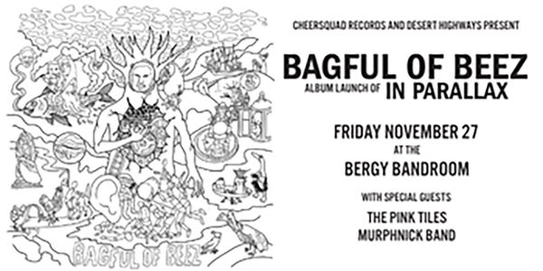 Bagful Of Beez Album Launch of 'In Parallax' live at Bergy Bandroom - Concert poster