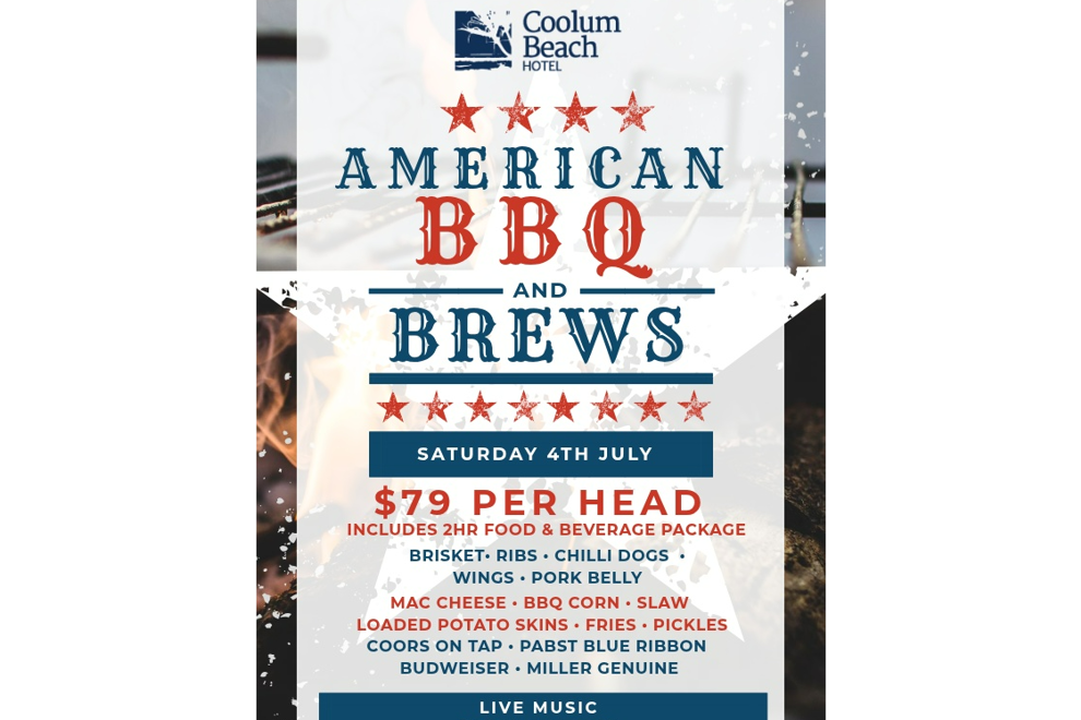 4th of July Weekend AMERICAN BBQ