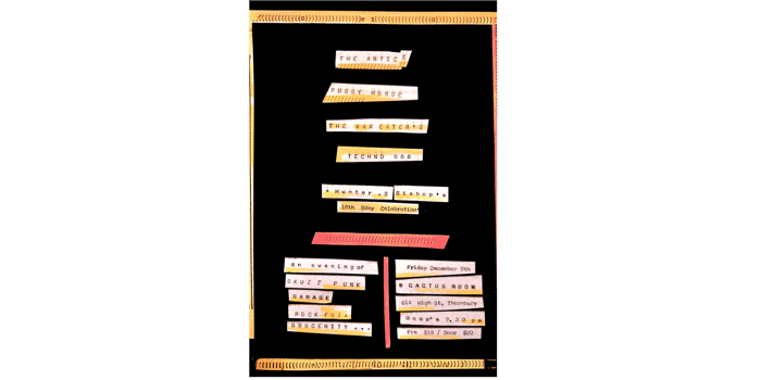 The Antics / Pussy Horse / The Wax Eaters / Techno 666