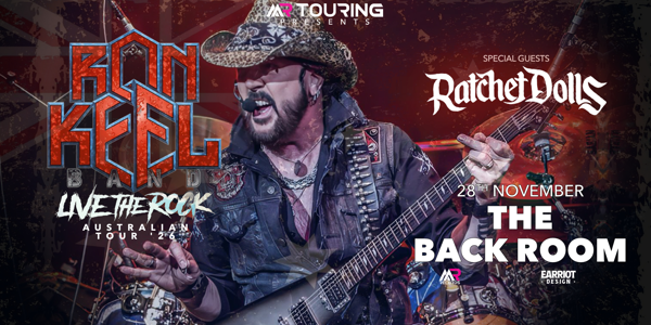 Ron Keel - Live The Rock Australian tour 2026 live at The Back Room - Concert poster