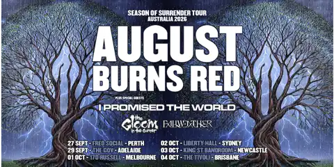 August Burns Red 'Season Of Surrender' Aus Tour 2026