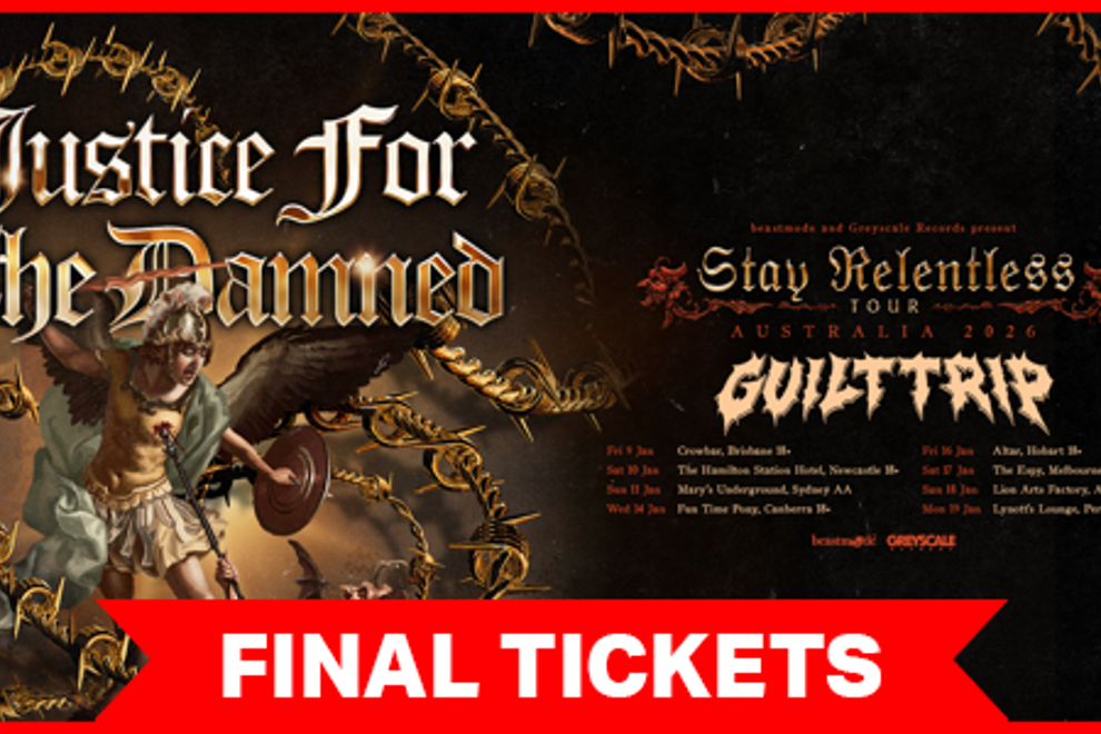 JUSTICE FOR THE DAMNED: ‘Stay Relentless’ Album Tour - Melbourne