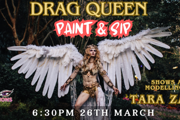 Drag Paint and Sip - Angel Warrior