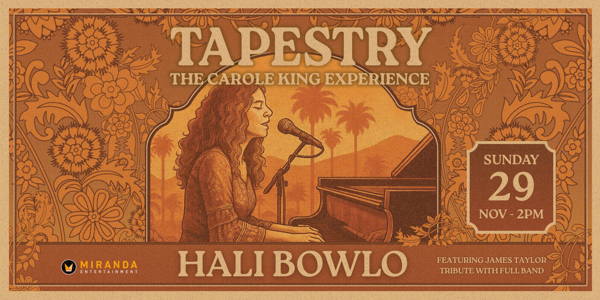 TAPESTRY THE CAROLE KING EXPERIENCE live at Halekulani Bowling Club - Concert poster