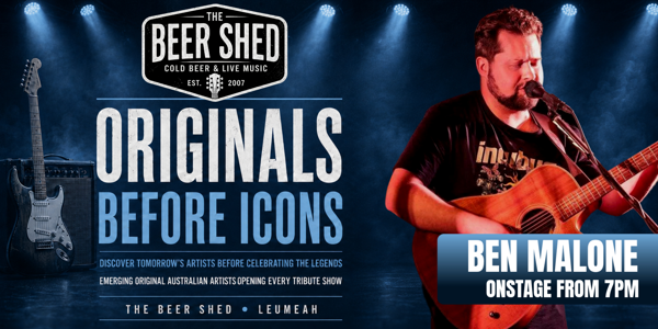 BEN MALONE - OPENING FOR ULTIMATE LUKE COMBS TRIBUTE SHOW live at The Beer Shed Brewing Co - Concert poster