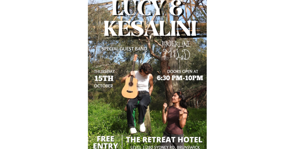 Lucy & Kesalini Recital live at The Retreat Hotel - Concert poster
