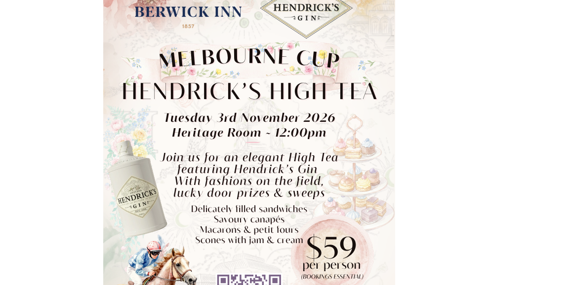 Hendrick's Melbourne Cup High Tea