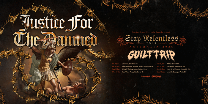 JUSTICE FOR THE DAMNED: Stay Relentless Album Tour - Perth