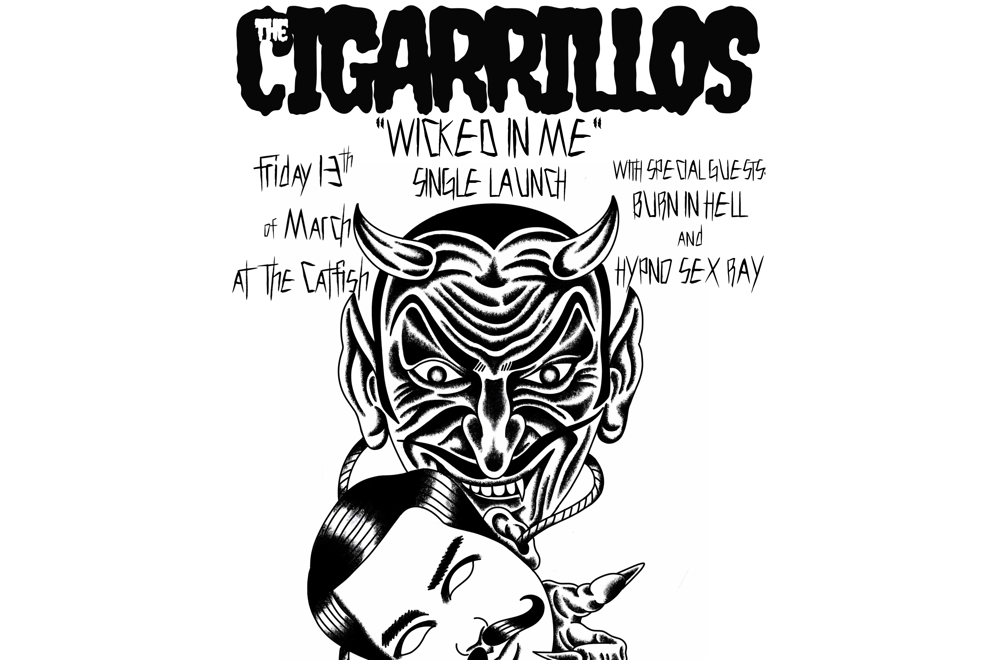 THE CIGARRILLOS W/ BURN IN HELL + HYPNO SEX RAY
