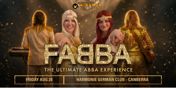 FABBA – The Ultimate ABBA Experience live at Harmonie German Club - Concert poster