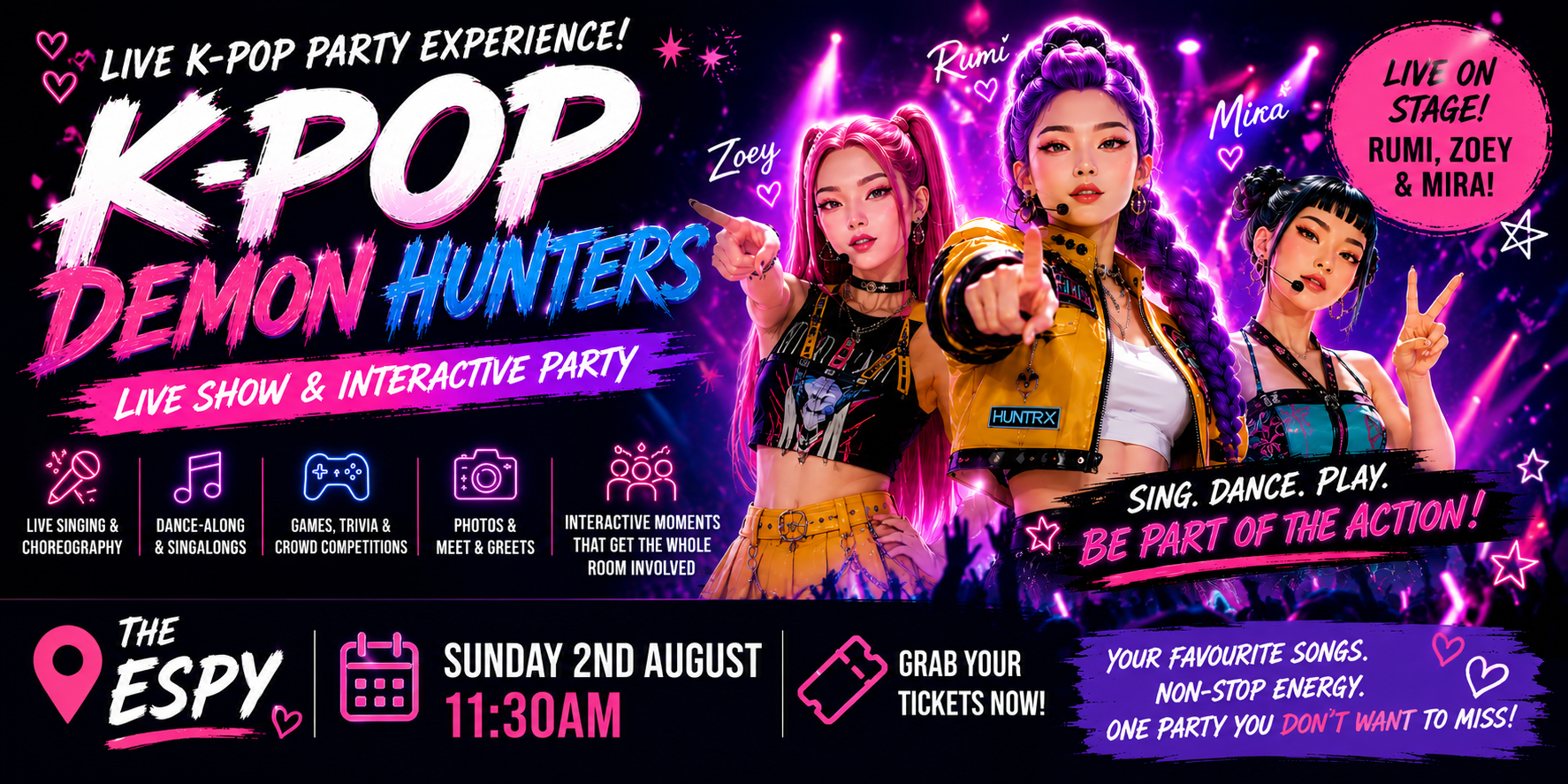 K-Pop Demon Hunter Party