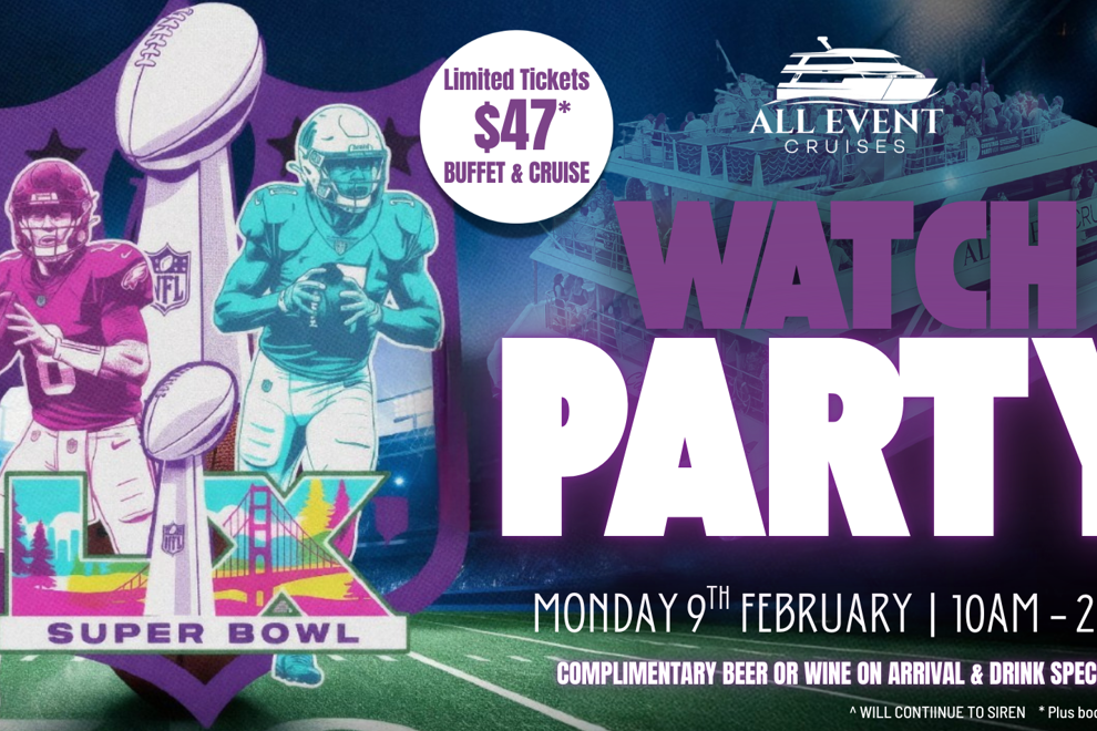 Super Bowl 2026 | Watch Party | Newcastle Harbour Cruise