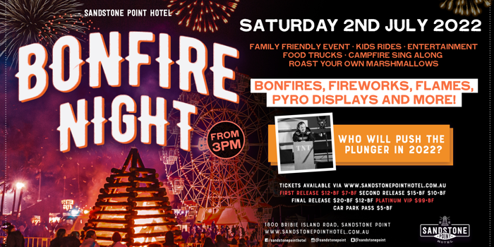 Bonfire Night 2022 Tickets At Sandstone Point Hotel Sandstone Point Qld On Saturday 2 July 2022