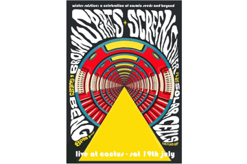 A celebration of Cosmic Seeds and beyond, featuring: Brown Spirits, Screensaver + more ..