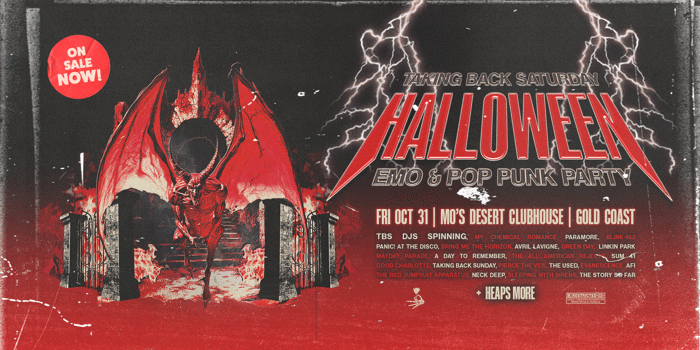 Taking Back Saturday Halloween: Emo & Pop Punk Party - Gold Coast