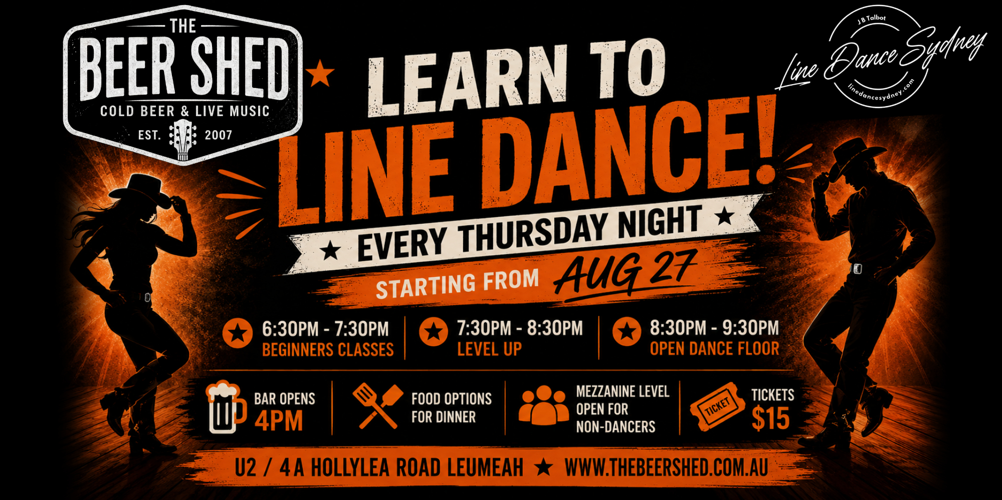 LEARN TO LINE DANCE AT THE BEER SHED!