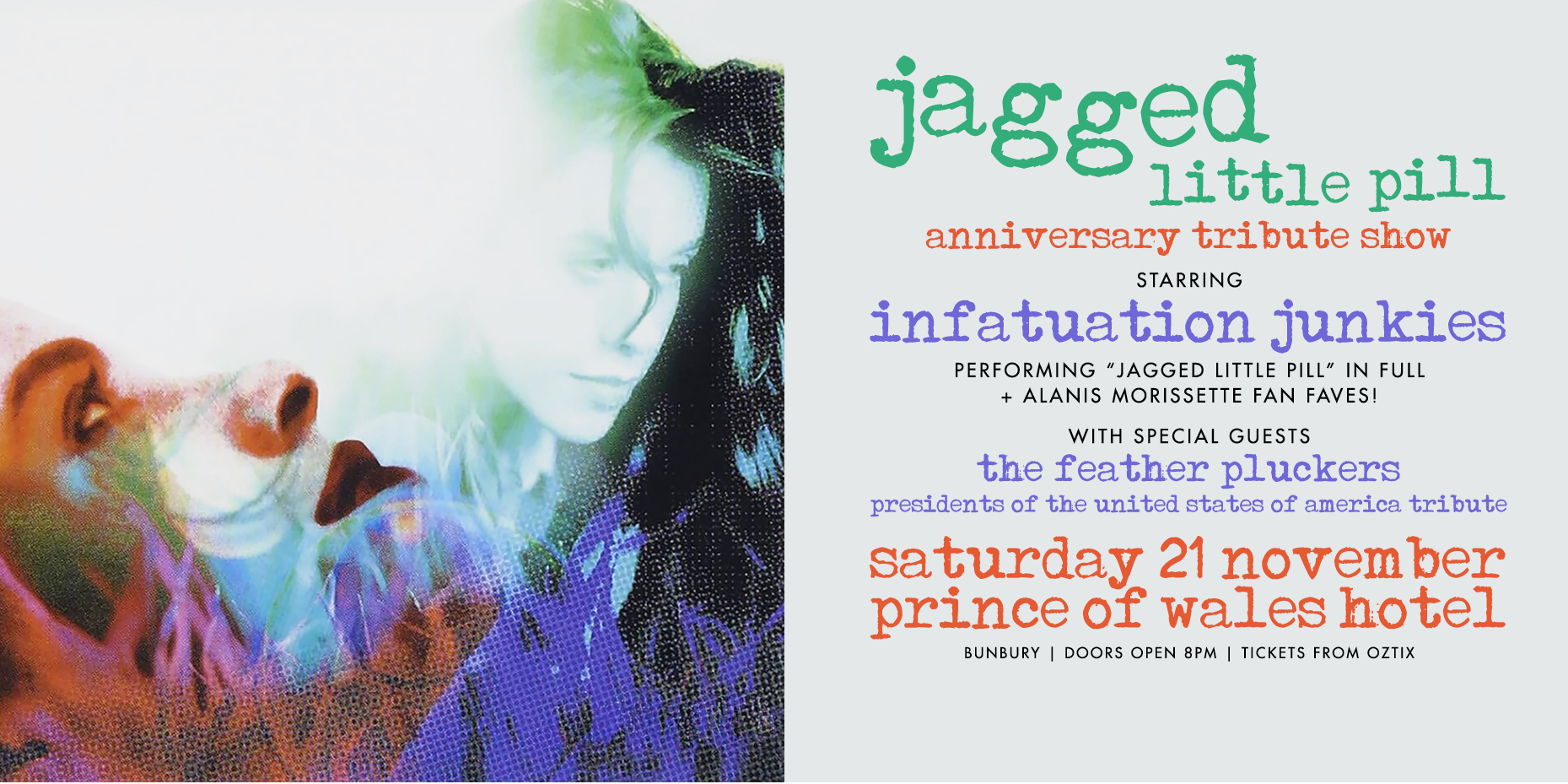 "JAGGED LITTLE PILL" ANNIVERSARY TRIBUTE SHOW | performed by INFATUATION JUNKIES | BUNBURY