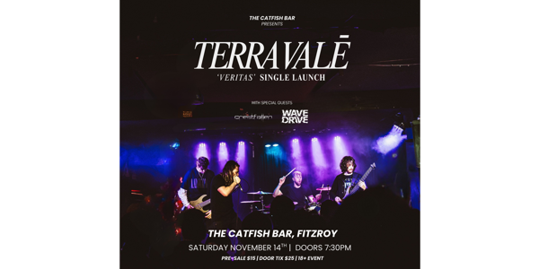 TERRA VALE 'Veritas' SINGLE LAUNCH live at The Catfish - Concert poster