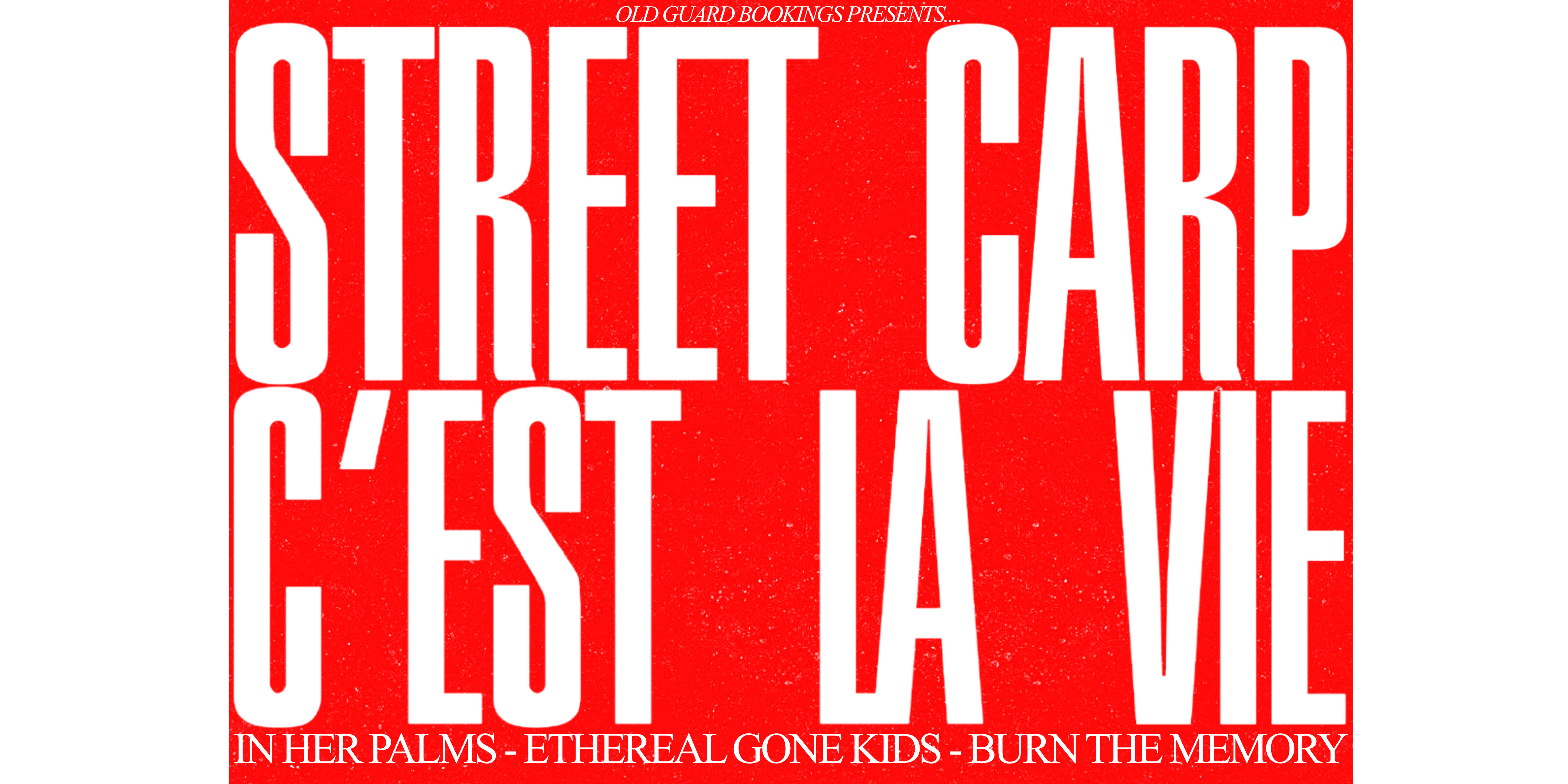 STREET CARP and C'EST LA VIE w/ In Her Palms, Ethereal Gone Kids, & Burn The Memory