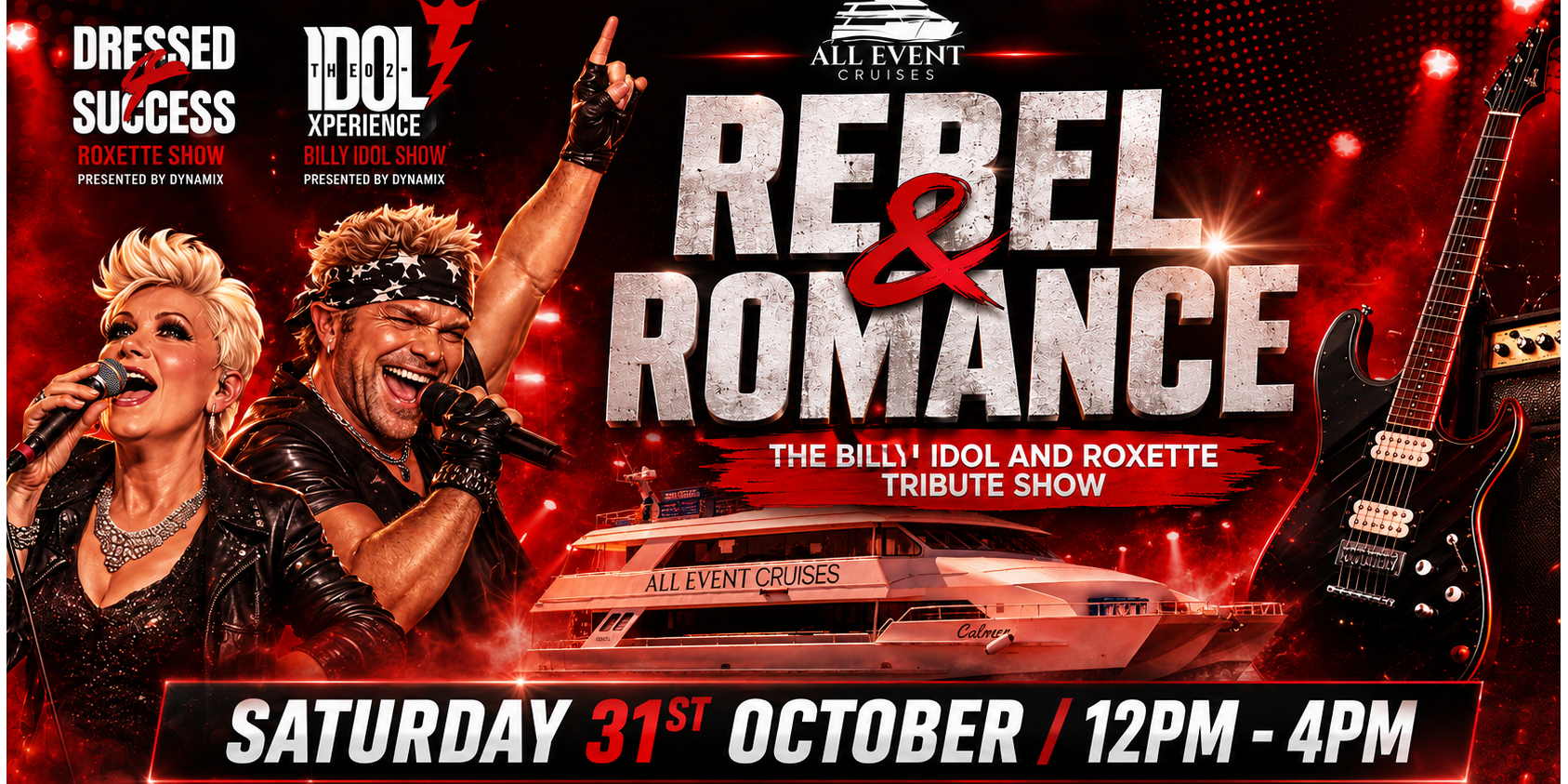Roxette x Billy Idol | Tribute Show | Newcastle Harbour Cruise