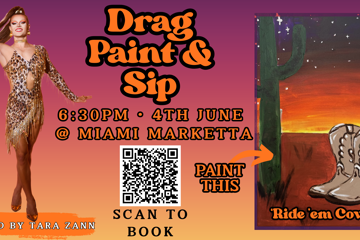 Drag Paint and Sip - Ride 'Em Cowboy