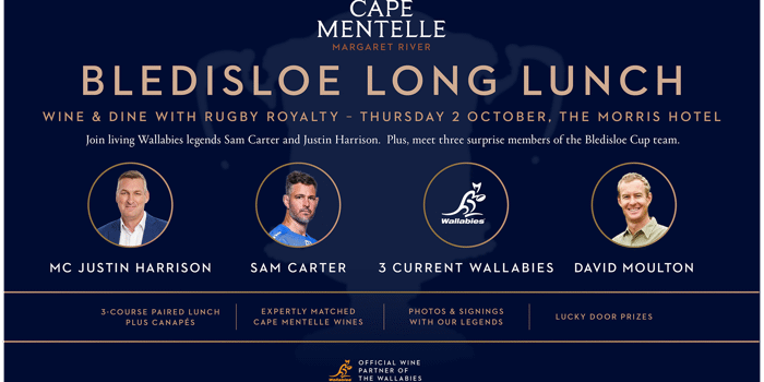 Cape Mentelle Wines & The Wallabies Bledisloe Long Lunch