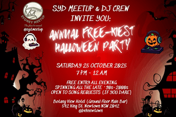 Sydney Meetup & DJ Crew: Annual FREE-Kiest Halloween Party 2025