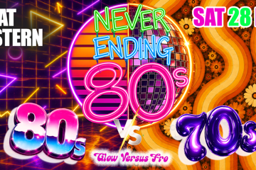 Never Ending 80s Presents: 80s Vs 70s - Glow Vs Fro