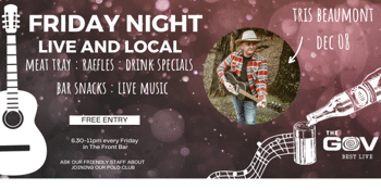 Friday Night Live & Local with Tris Beaumont