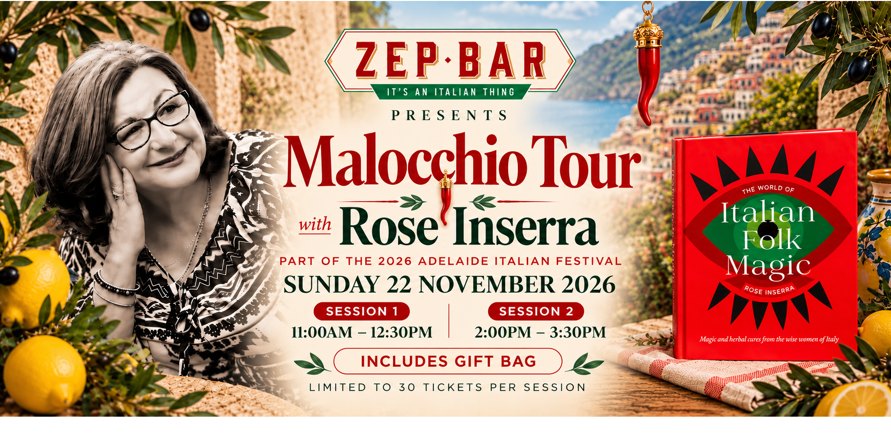 Malocchio Tour with Rose Inserra – Presented by Zep Bar