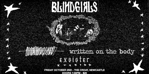 Blind Girls - Newcastle live at Croatian Wickham Sports Club Co-Op - Concert poster