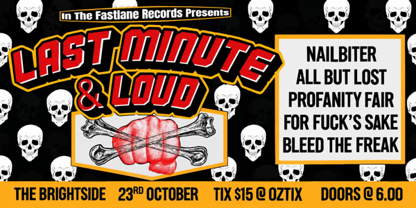 Last Minute and Loud live at The Brightside (Outdoors) - Concert poster