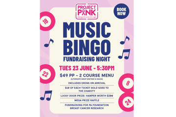 Project Pink Music Bingo Fundraising Night