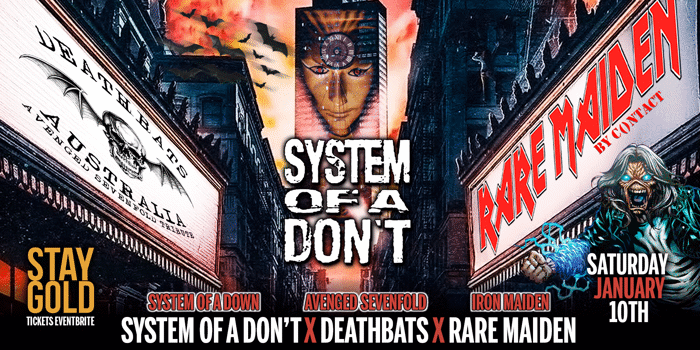 System Of A Dont. Death Bats, Rare Maiden .