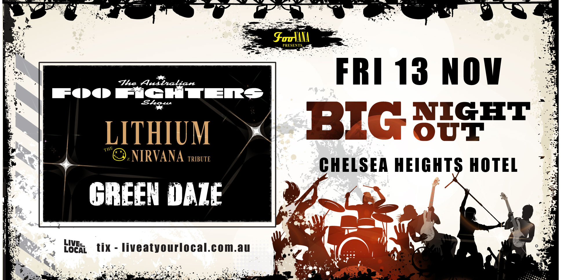 CANCELLED - BIG NIGHT OUT - Foo Fighters, Nirvana & Green Day Tributes