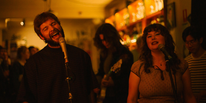 aftercare and Amelia Adler in The Tote Front bar