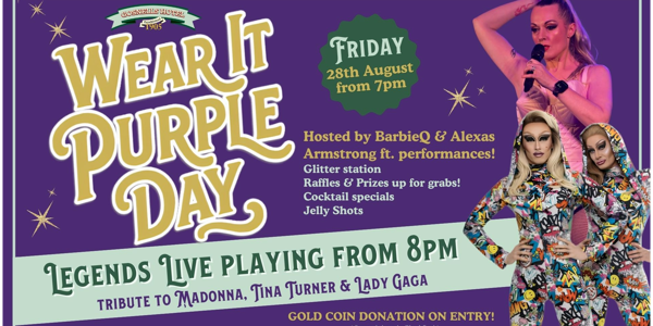 Wear It Purple Day live at Gosnells Hotel - Concert poster