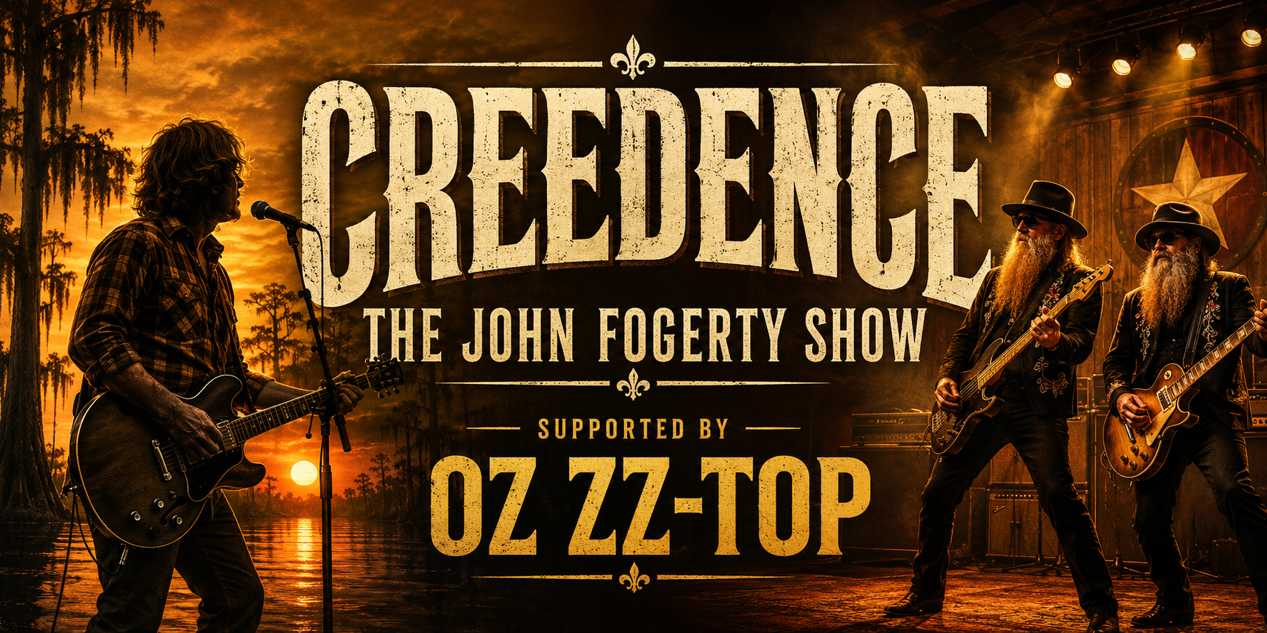 Creedence The John Fogerty Show & OZ ZZ-TOP Born on the Bayou Tour
